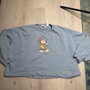Disney Mickey Mouse Crop Sweatshirt size XL BLUE
